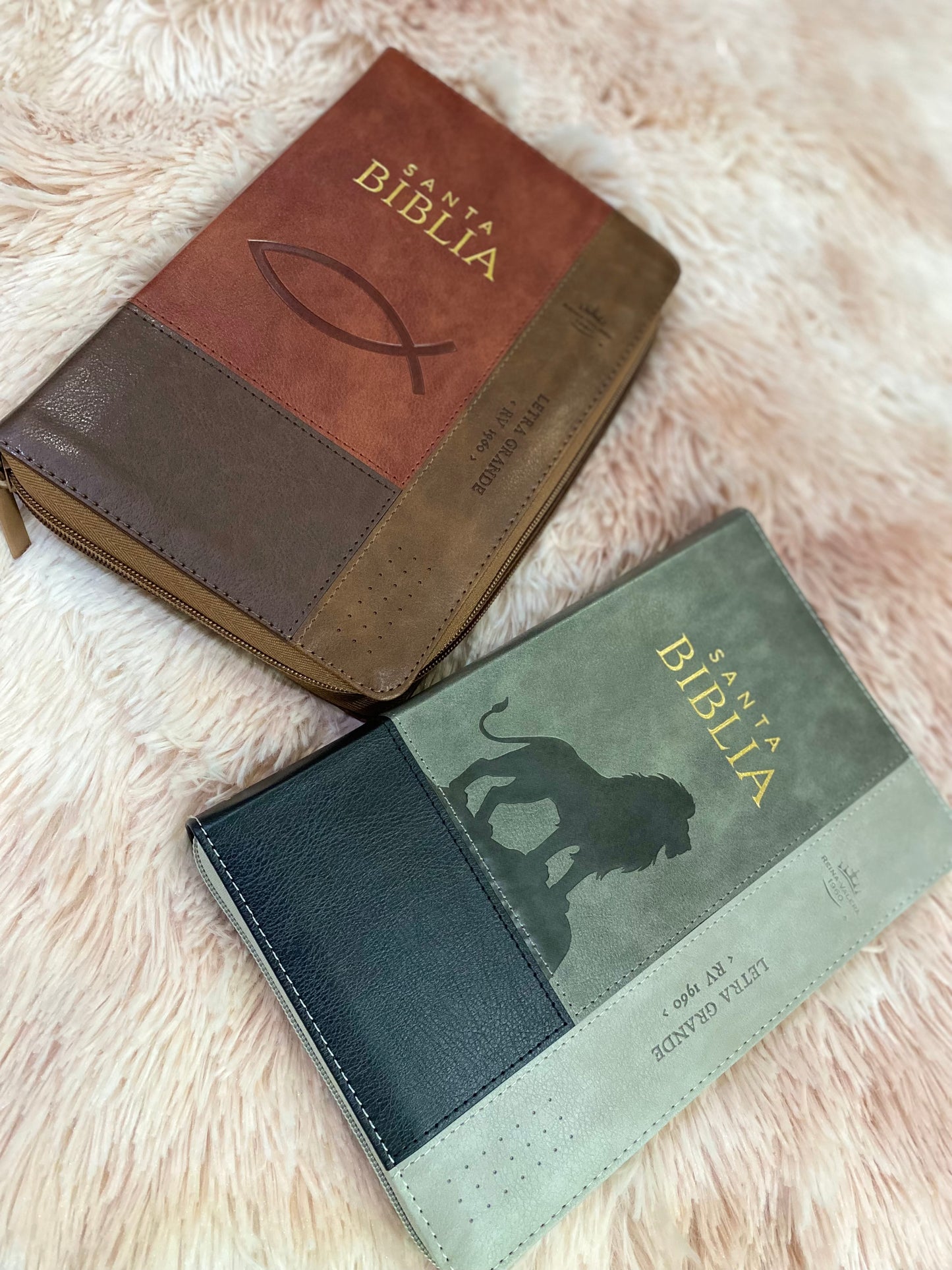 Biblia letra grande con cierre e índice versión RV1960 en símil piel con concordancia (tamaño manual)