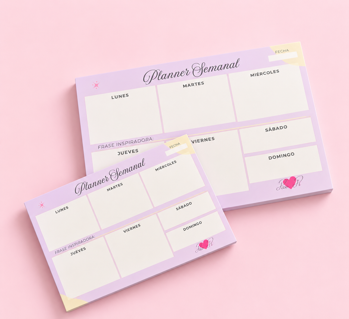 Planner semanal con imán para la nevera tamaño A5
