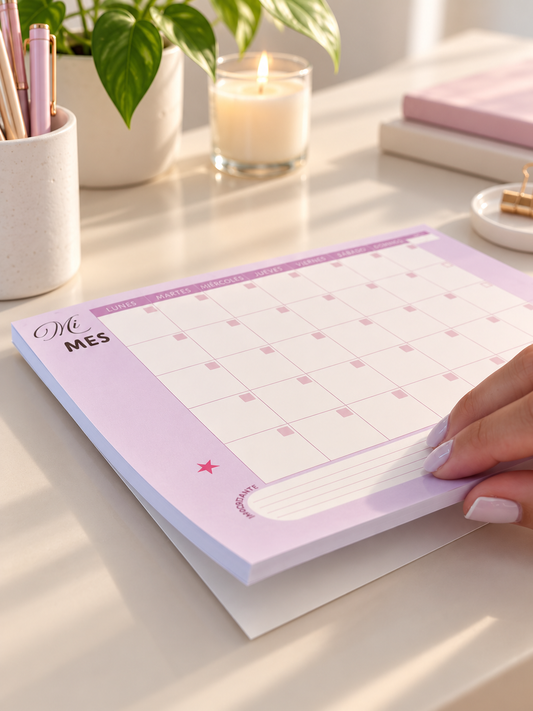 Planner mensual para escritorio tamaño A4