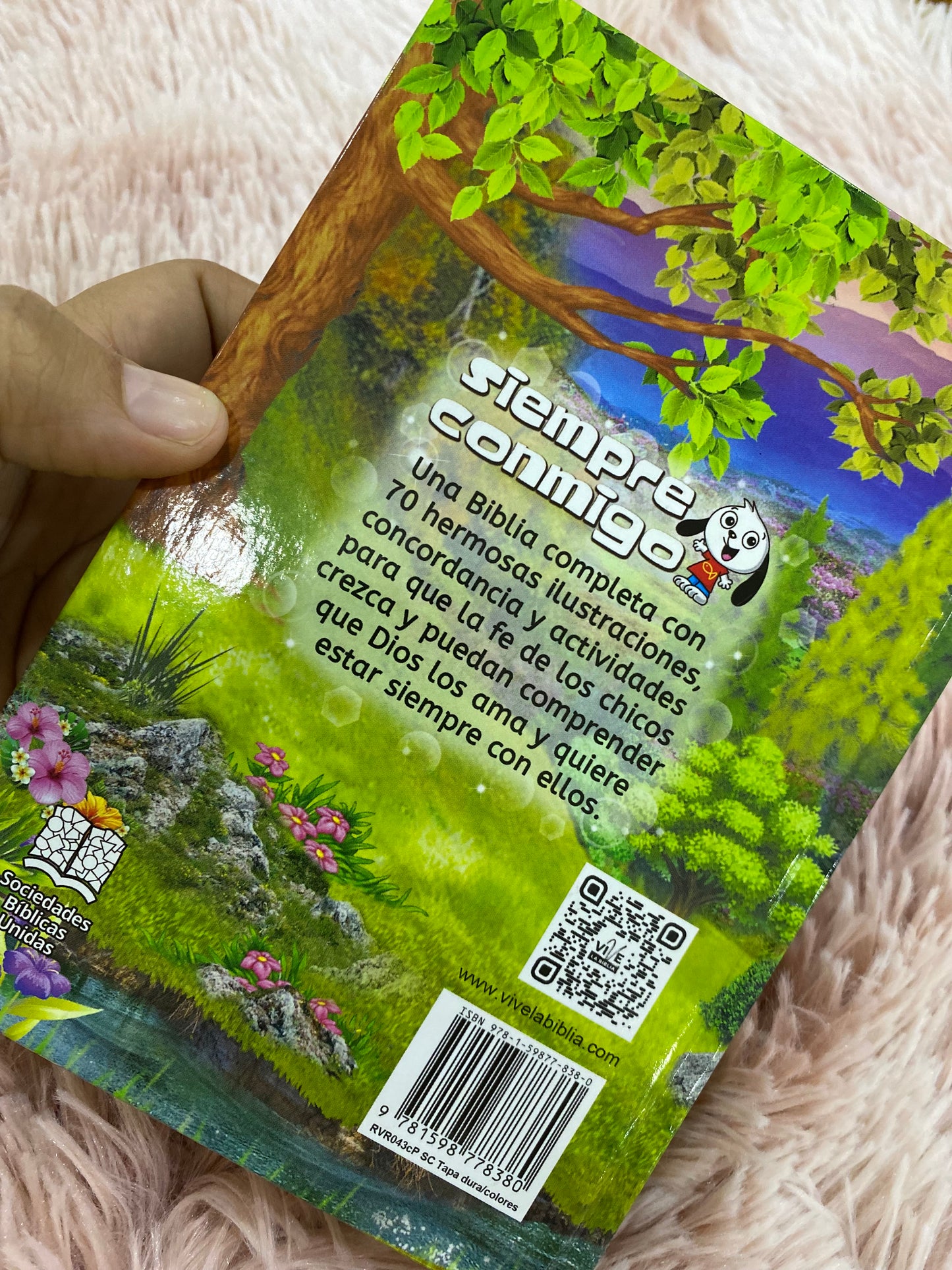 Santa biblia siempre conmigo ilustrada letra mediana versión RV1960 para niños
