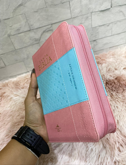 Biblia letra grande 12 puntos con cierre e índice versión RV60 con concordancia