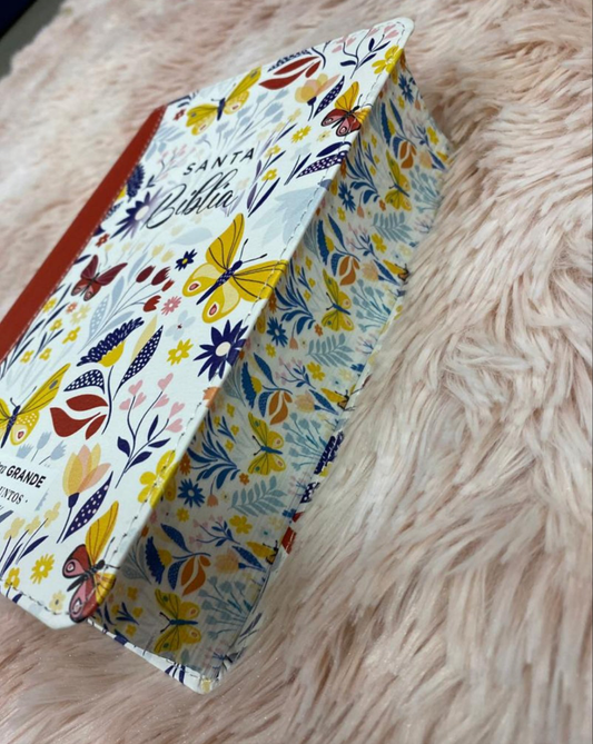 Biblia letra grande 11 puntos canto floreado versión RV60 con concordancia