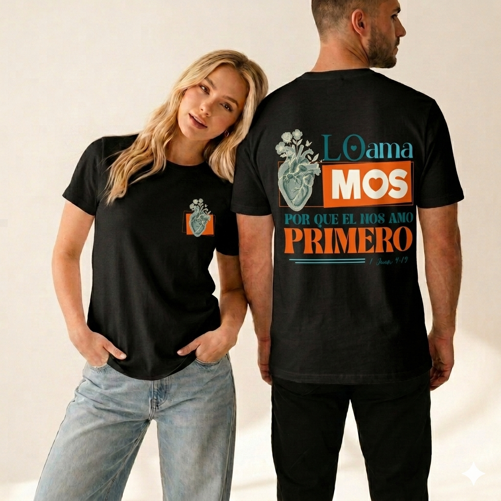 Franela de algodón premium 20/1 colección cristiana unisex doble DTF