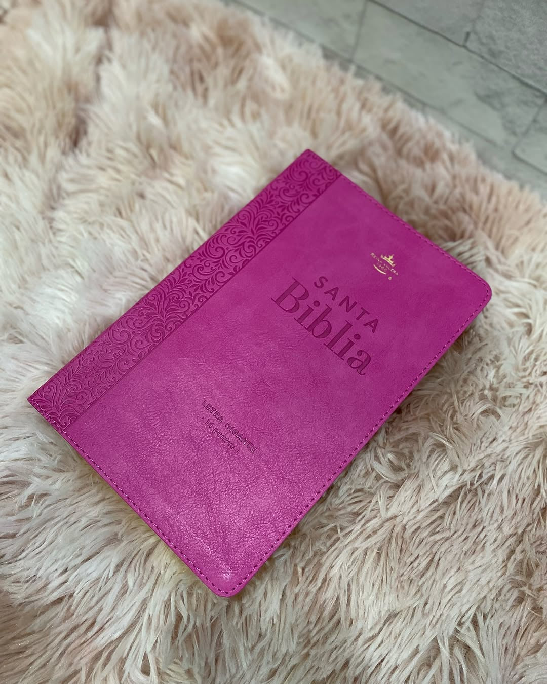 Biblia letra gigante 14 puntos versión RV1960 color fucsia con concordancia