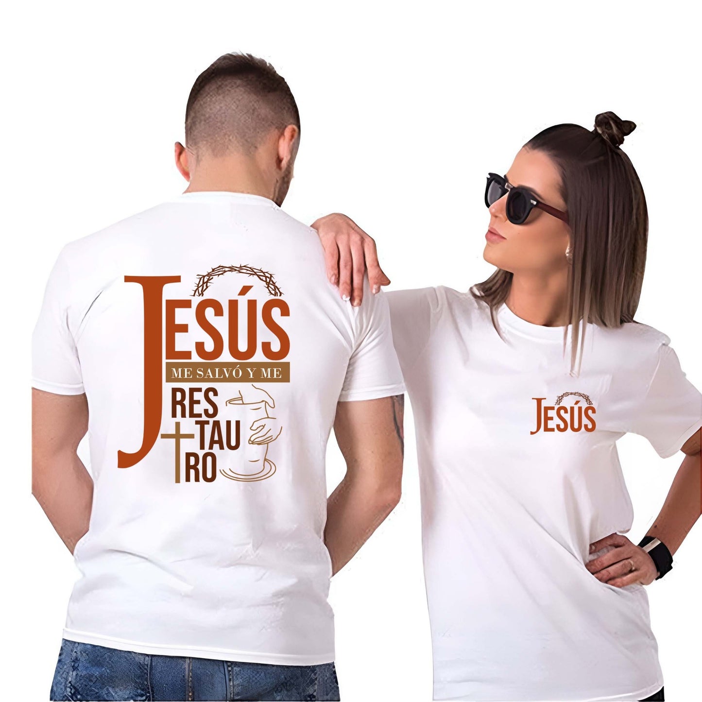 Franela de algodón liviano 24/1 colección cristiana unisex doble DTF