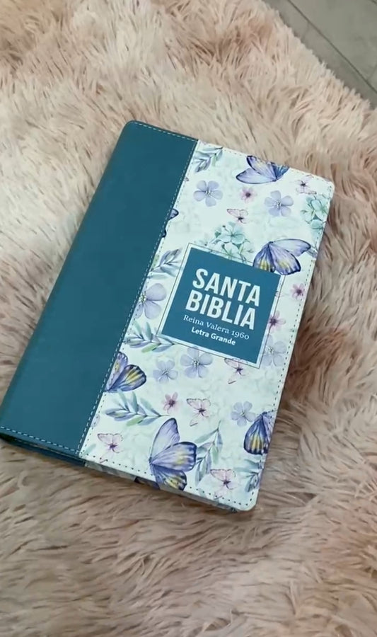 Biblia en símil piel canto dorado letra grande 12 puntos versión RV1960 con concordancia