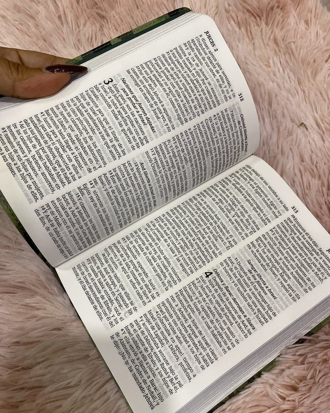 Biblia tamaño mediano letra grande 10 puntos diseño camuflado canto plateado con concordancia