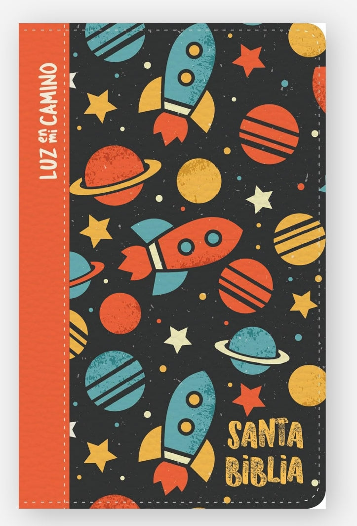 Biblia luz en mi camino versión NVI para jóvenes ilustrada letra mediana 8,5 puntos canto pintado