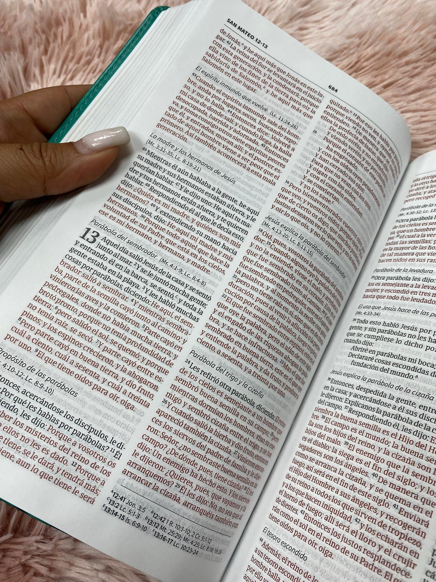 Biblia ultrafina versión RV1960 canto plateado letra pequeña 8,5 puntos concordancia y palabras de Jesús en rojo