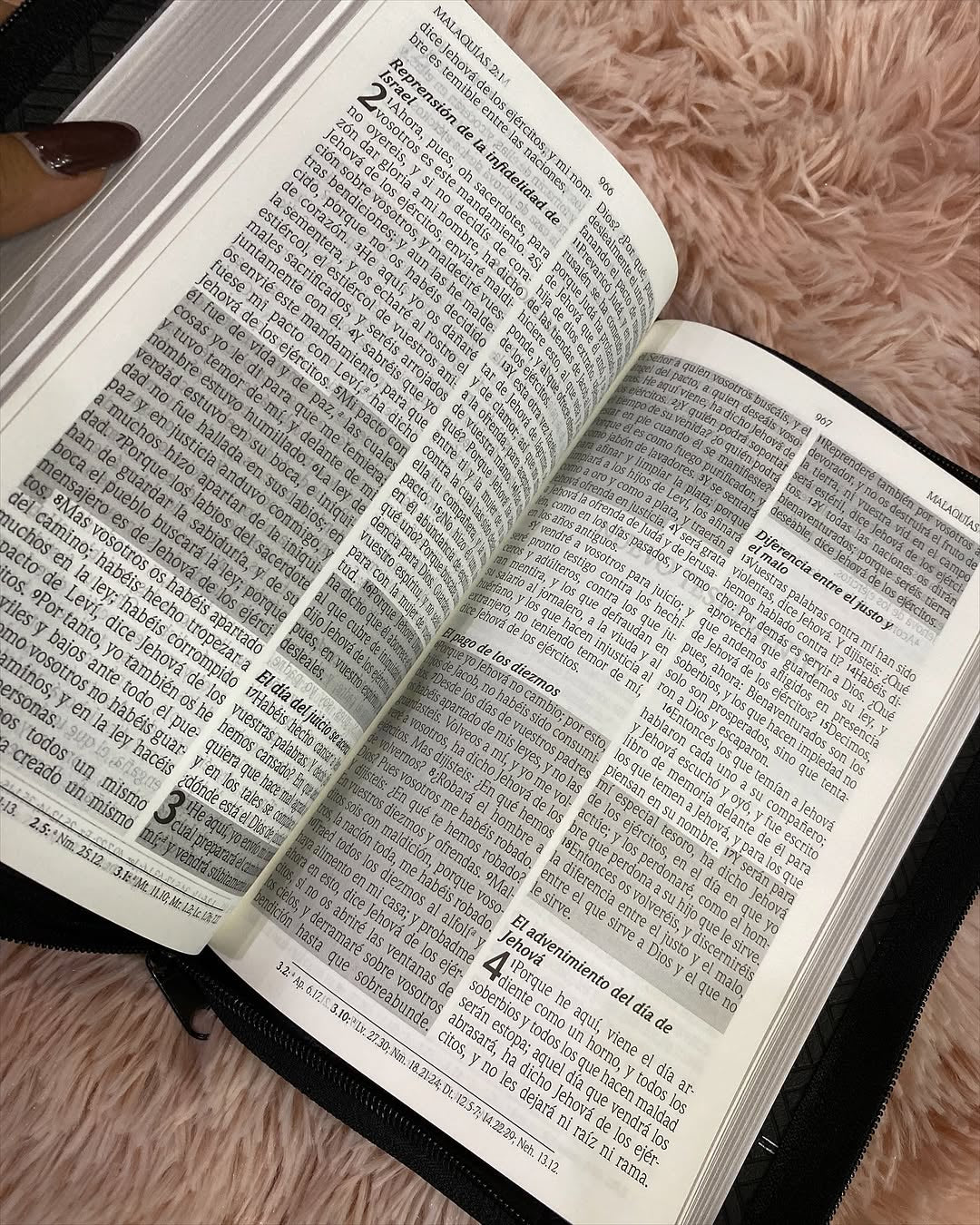 Biblia símil piel edición promesas con cierre canto plateado versión RV1960 letra grande 12 puntos con concordancia