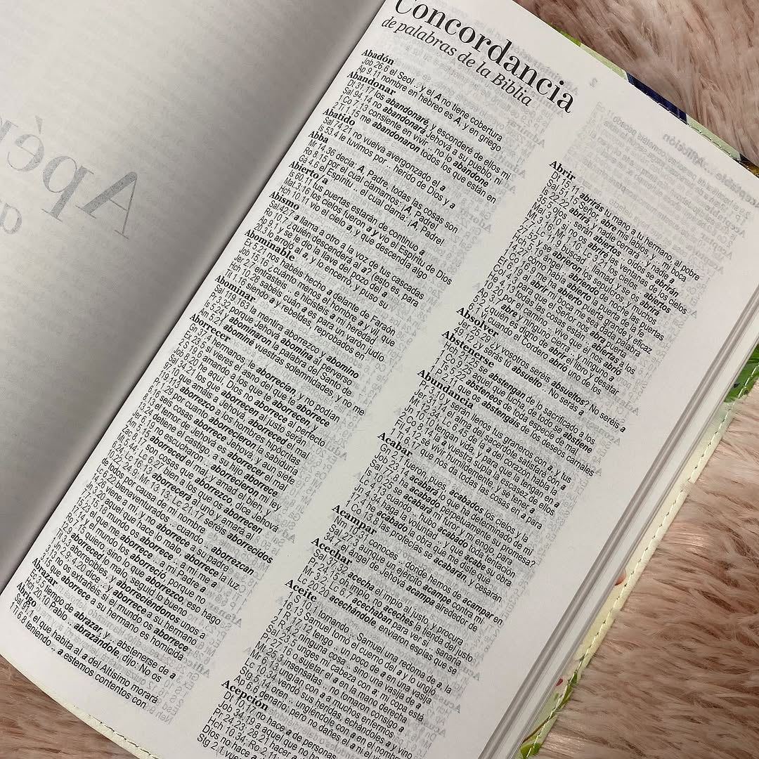 Biblia tamaño manual letra 12 puntos versión RV1960 con concordancia