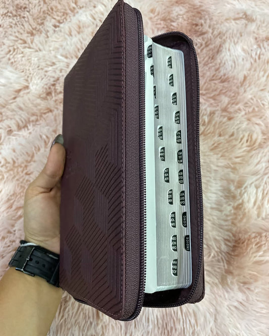 Biblia símil piel edición promesas letra grande 12 puntos versión RV1960 con índice y cierre y concordancia