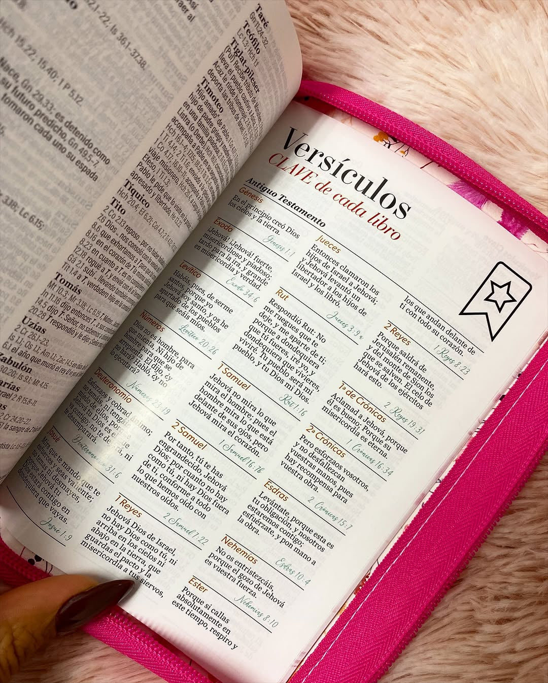 Biblia mediana letra grande 11 puntos versión RV1960 con cierre y canto floreado y concordancia