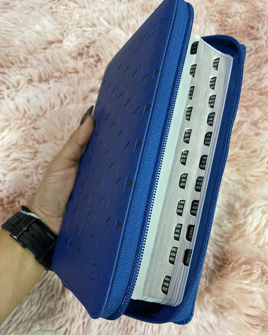 Biblia símil piel edición promesas letra grande 12 puntos con índice y cierre y concordancia