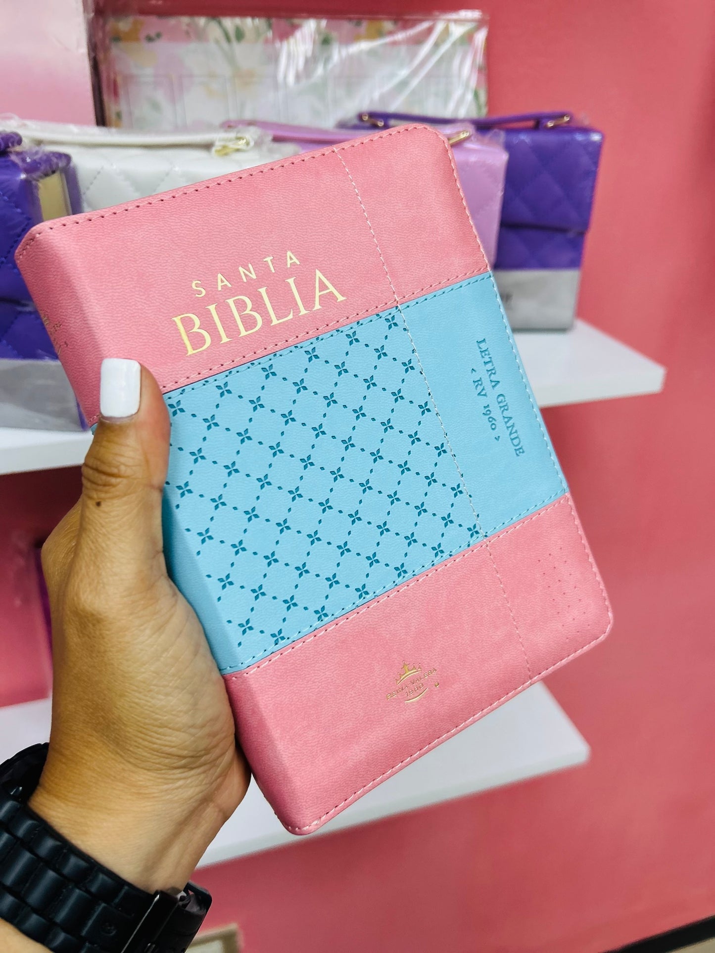 Biblia letra grande 12 puntos con cierre e índice versión RV60 con concordancia
