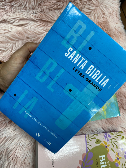 Biblia económica letra grande versión NVI papel delgado oscuro tapa rústica