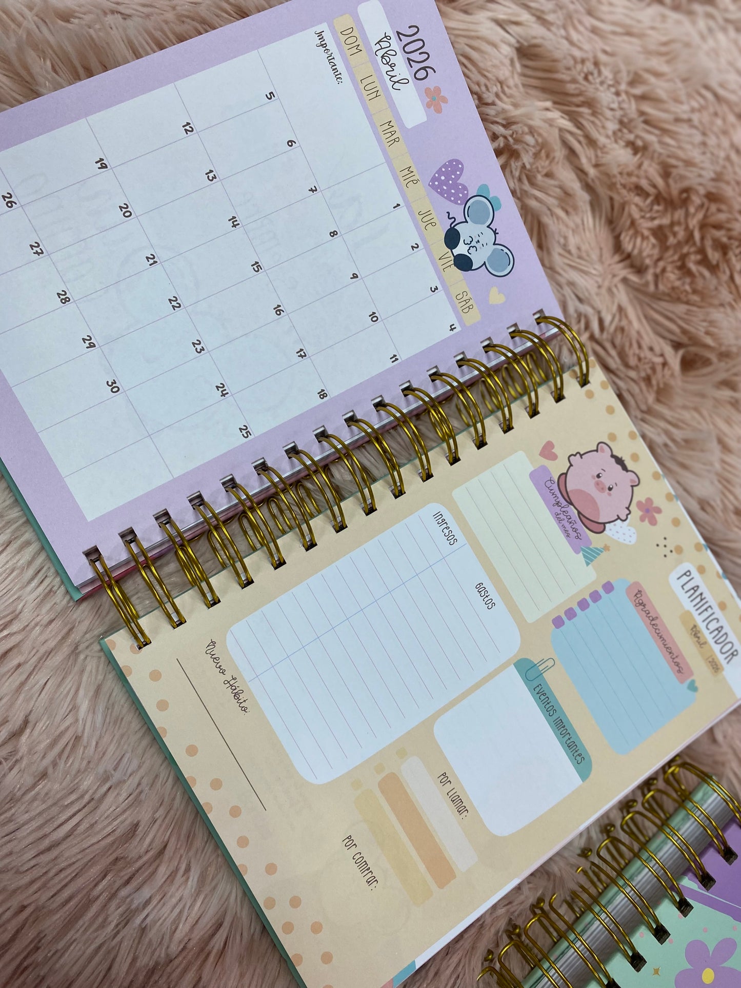 Agendas 2026 - Colección borlitas de espirales