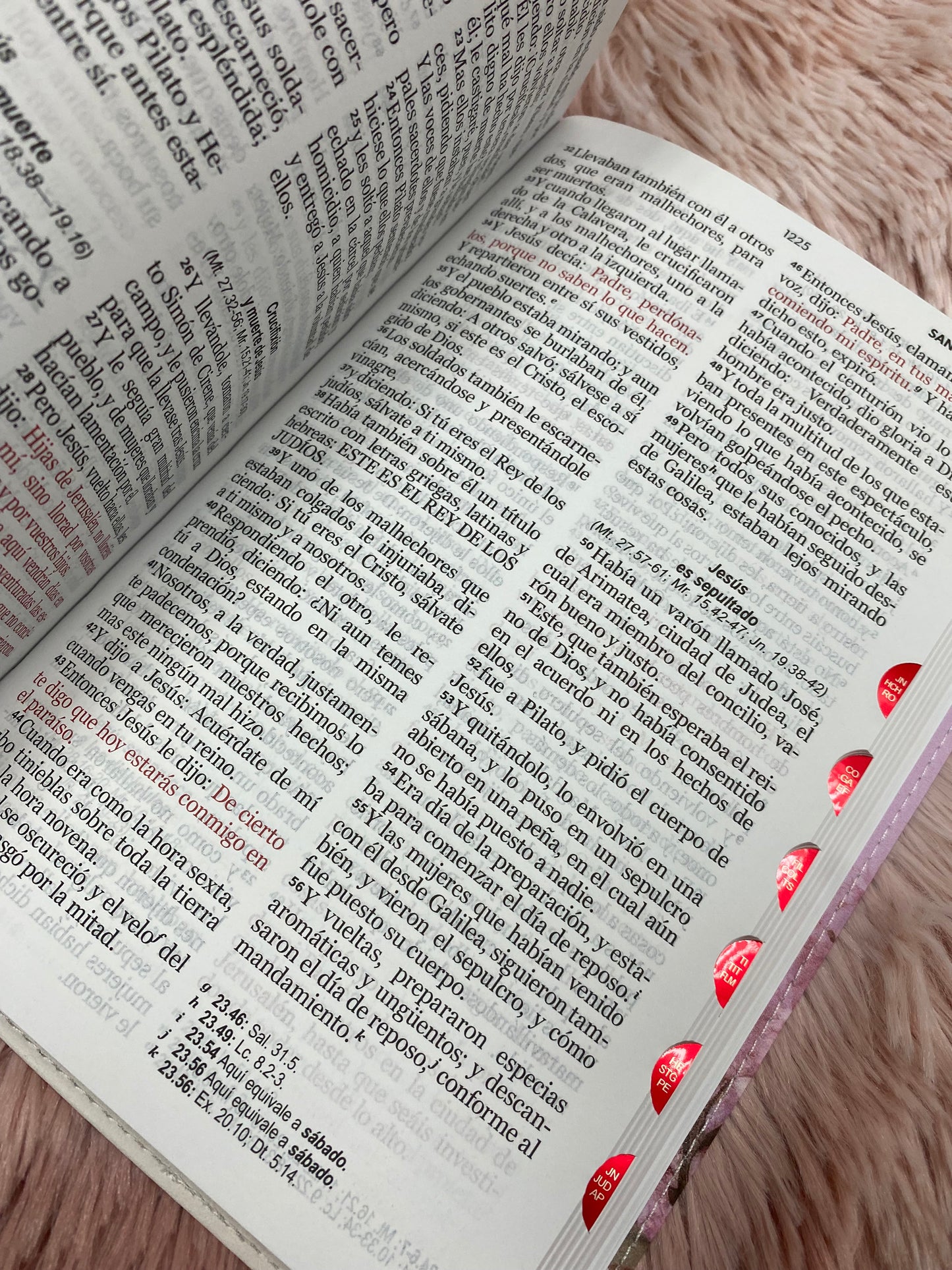 Biblia letra grande 12 puntos con índice versión RV60 palabras de Jesús en rojo y concordancia