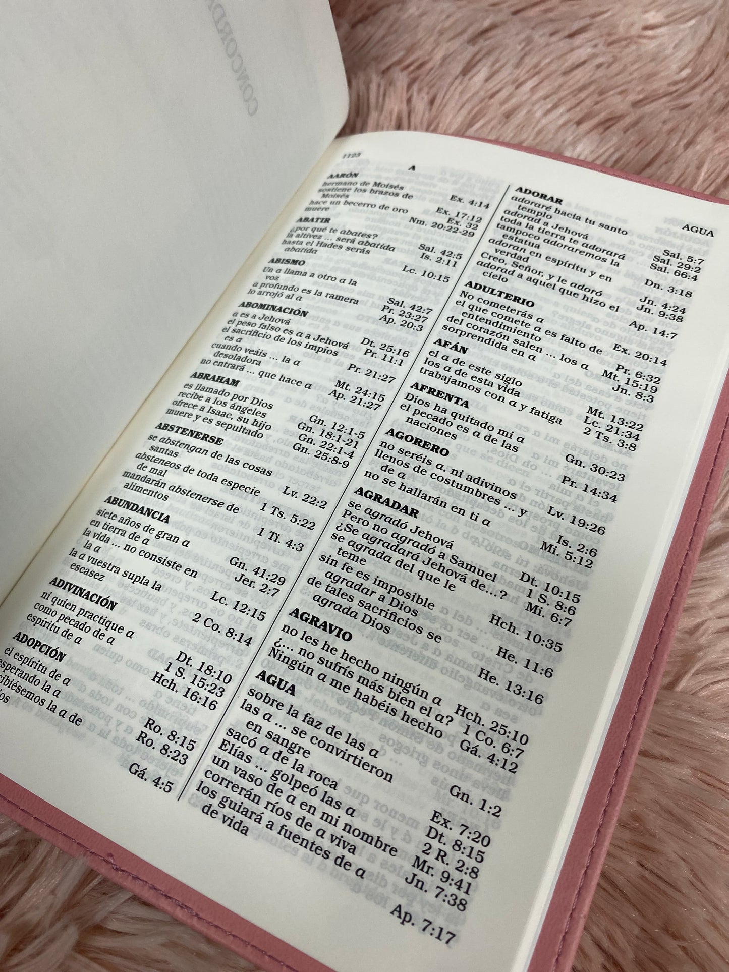 Biblia de regalos y premios en simil piel con palabras de Jesús en rojo y concordancia letra mediana versión RV1960