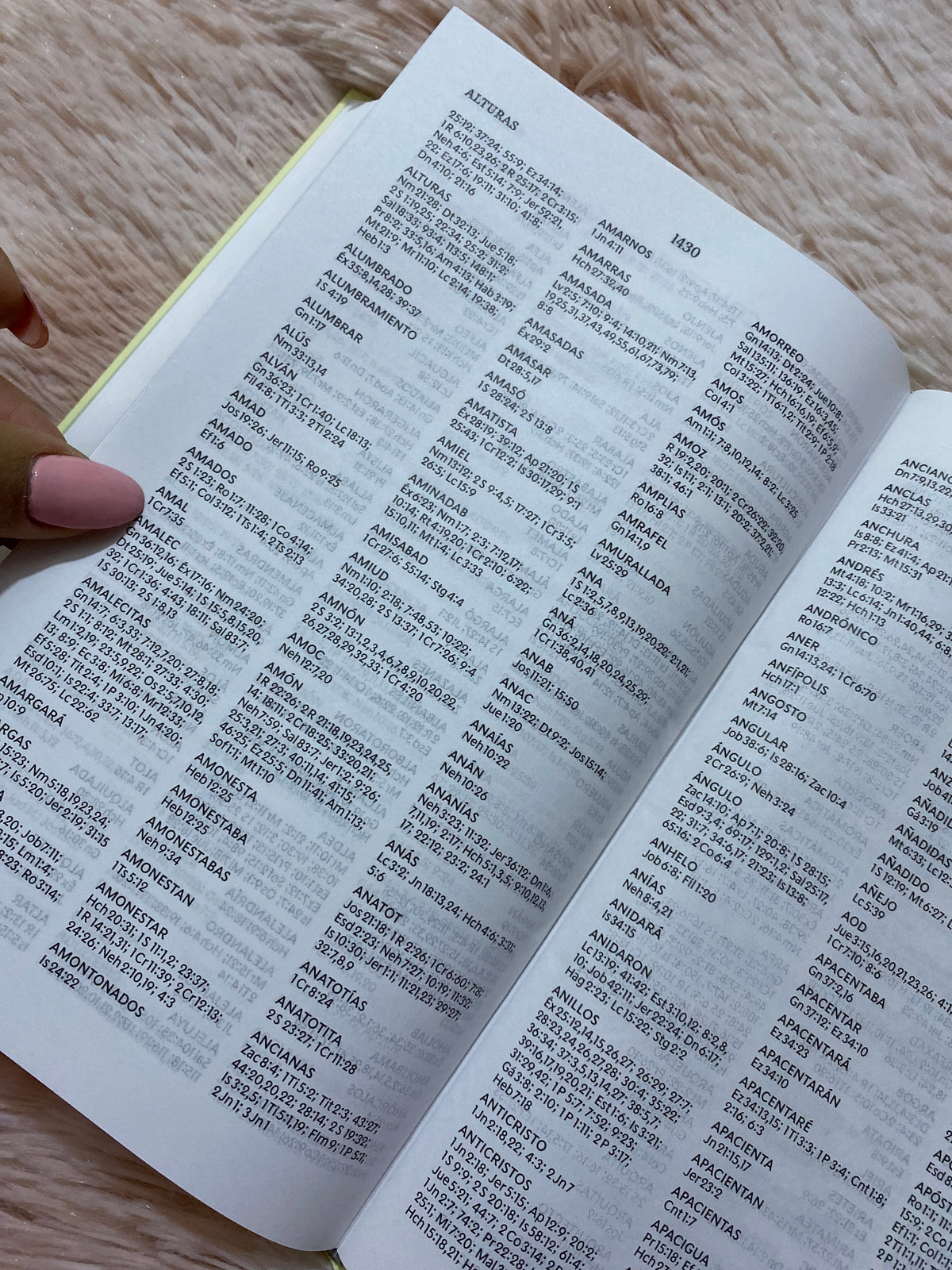 Biblia tapa dura letra grande versión RV1960 con concordancia papel blanco
