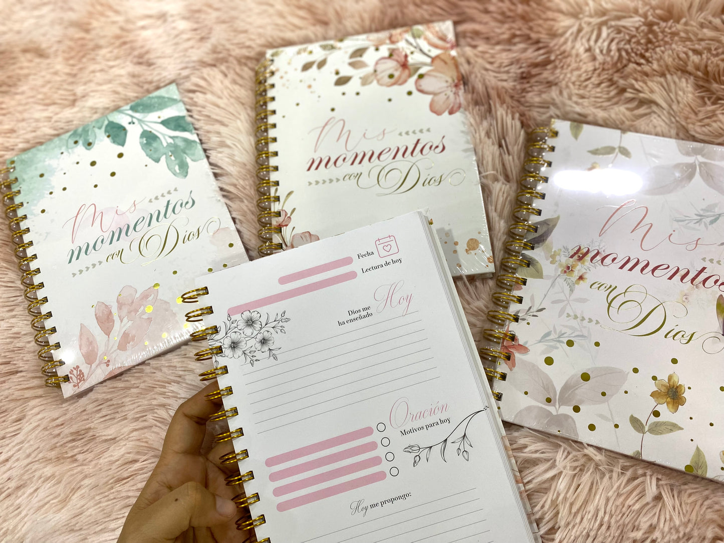 Diario devocional; mis momentos con Dios con espiral tapa dura
