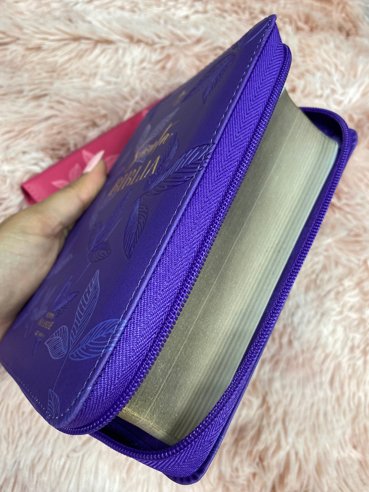 Biblia pequeña letra grande 10 puntos versión RV1960 con cierre canto dorado y concordancia