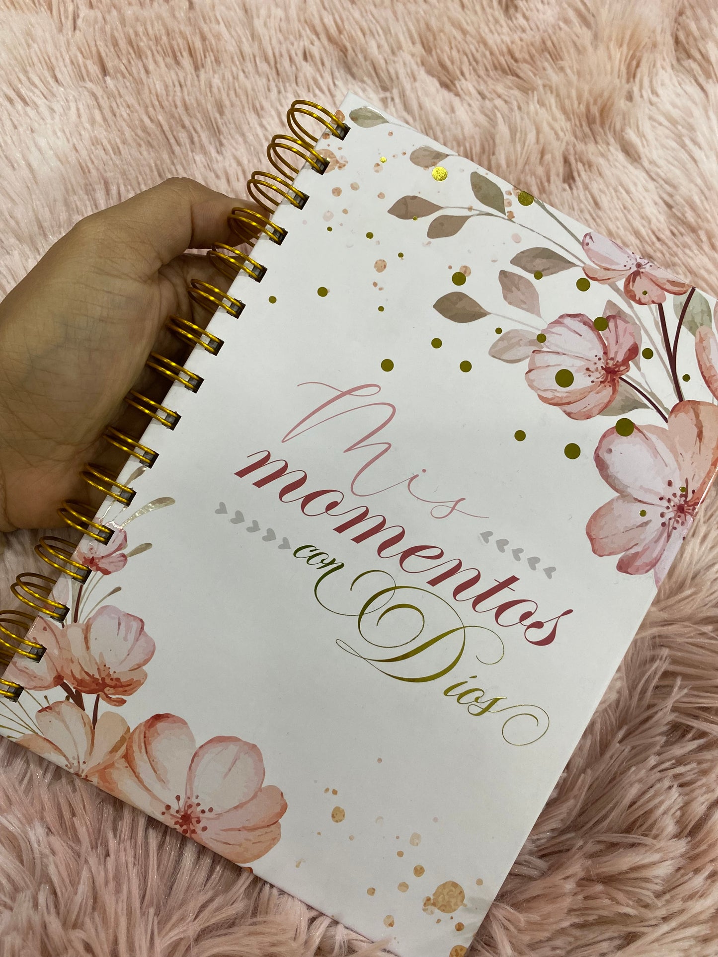 Diario devocional; mis momentos con Dios con espiral tapa dura