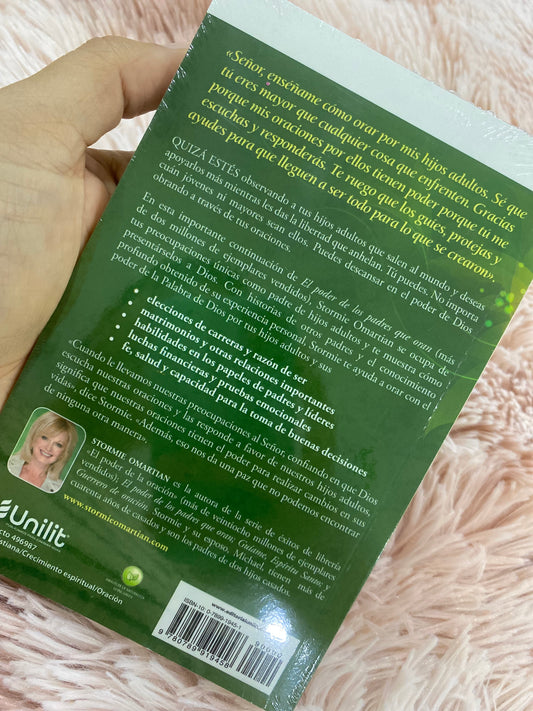 Libro: el poder de la oración por tus hijos adultos de Stormie Omartian