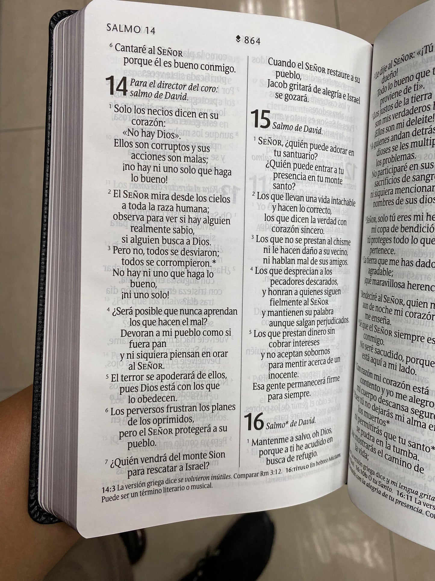 Biblia versión NTV símil piel negra letra grande con concordancia palabras de Jesús en rojo