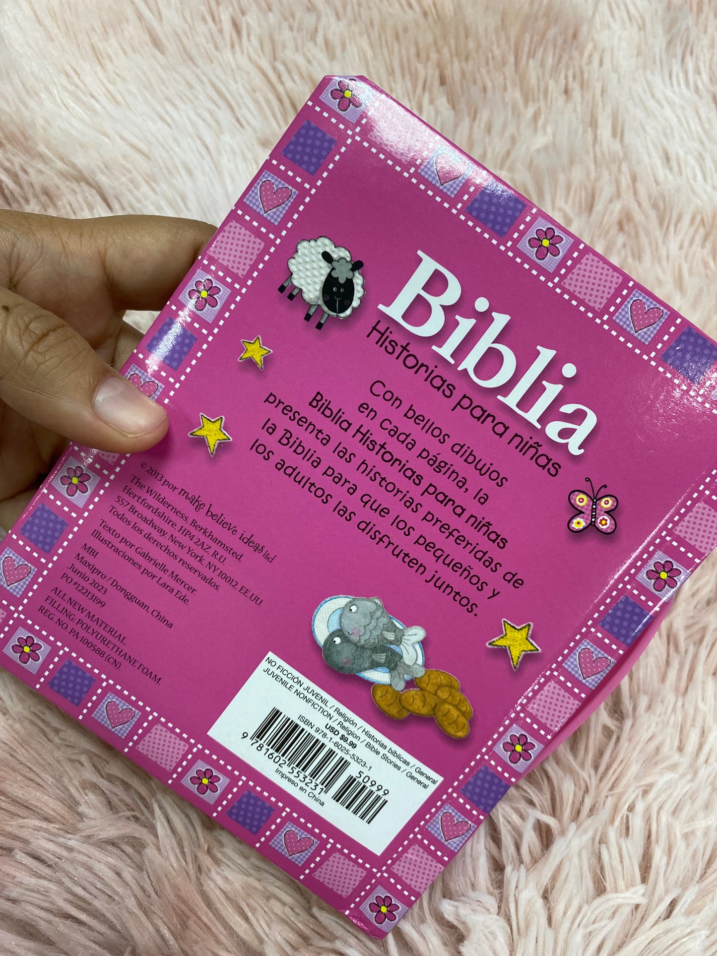 Biblia historias para niñas en material cartón duro