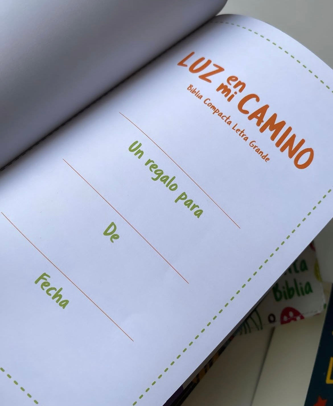Biblia luz en mi camino versión NVI para jóvenes varón ilustrada letra mediana 8,5 puntos canto pintado símil piel tamaño compacto