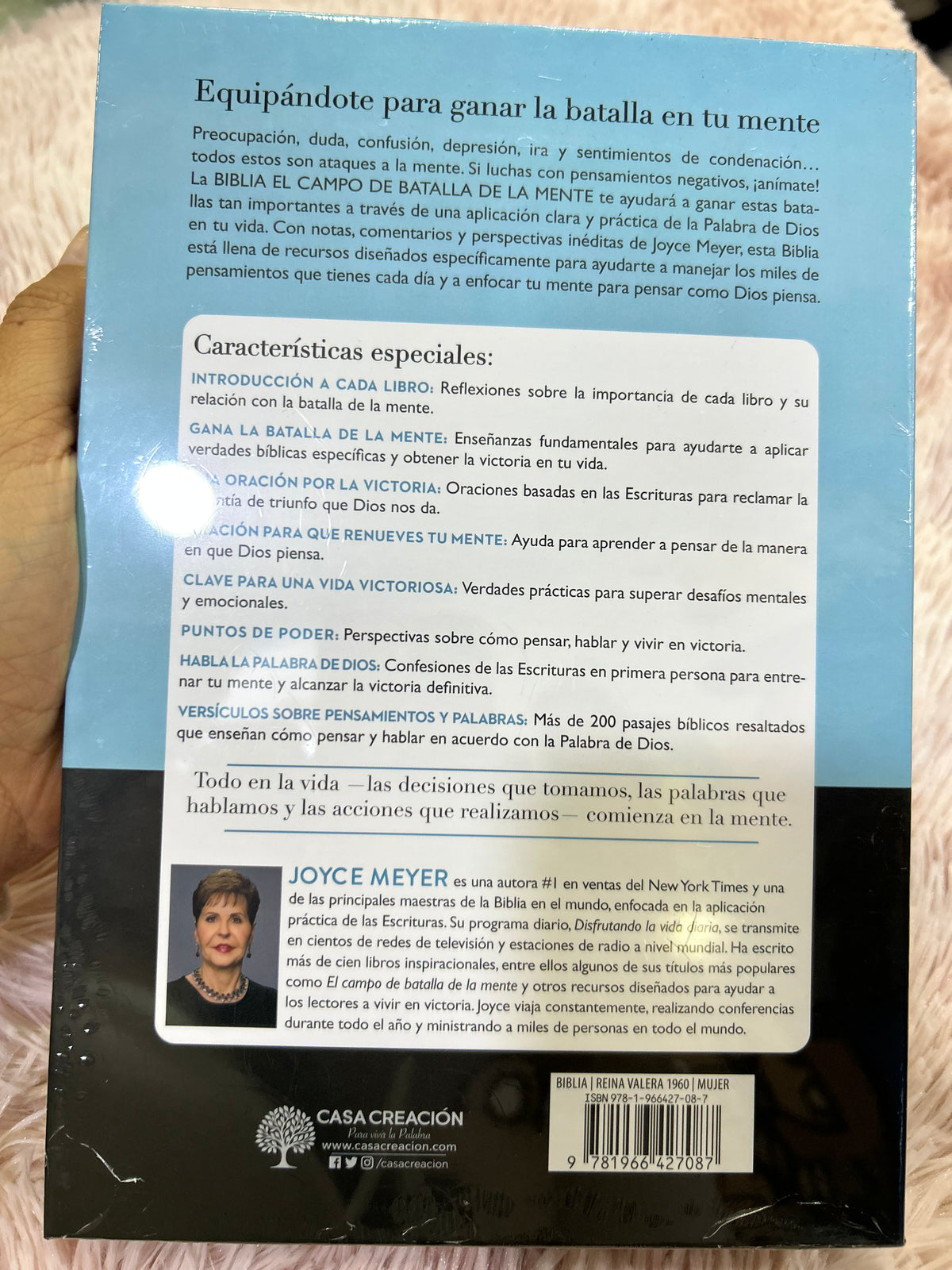 Biblia el campo de batalla de la mente de Joyce Meyer en tapa dura