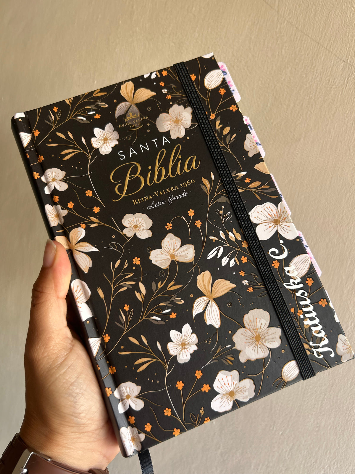 Biblia RV1960 tapa dura letra grande 12 puntos + personalizado