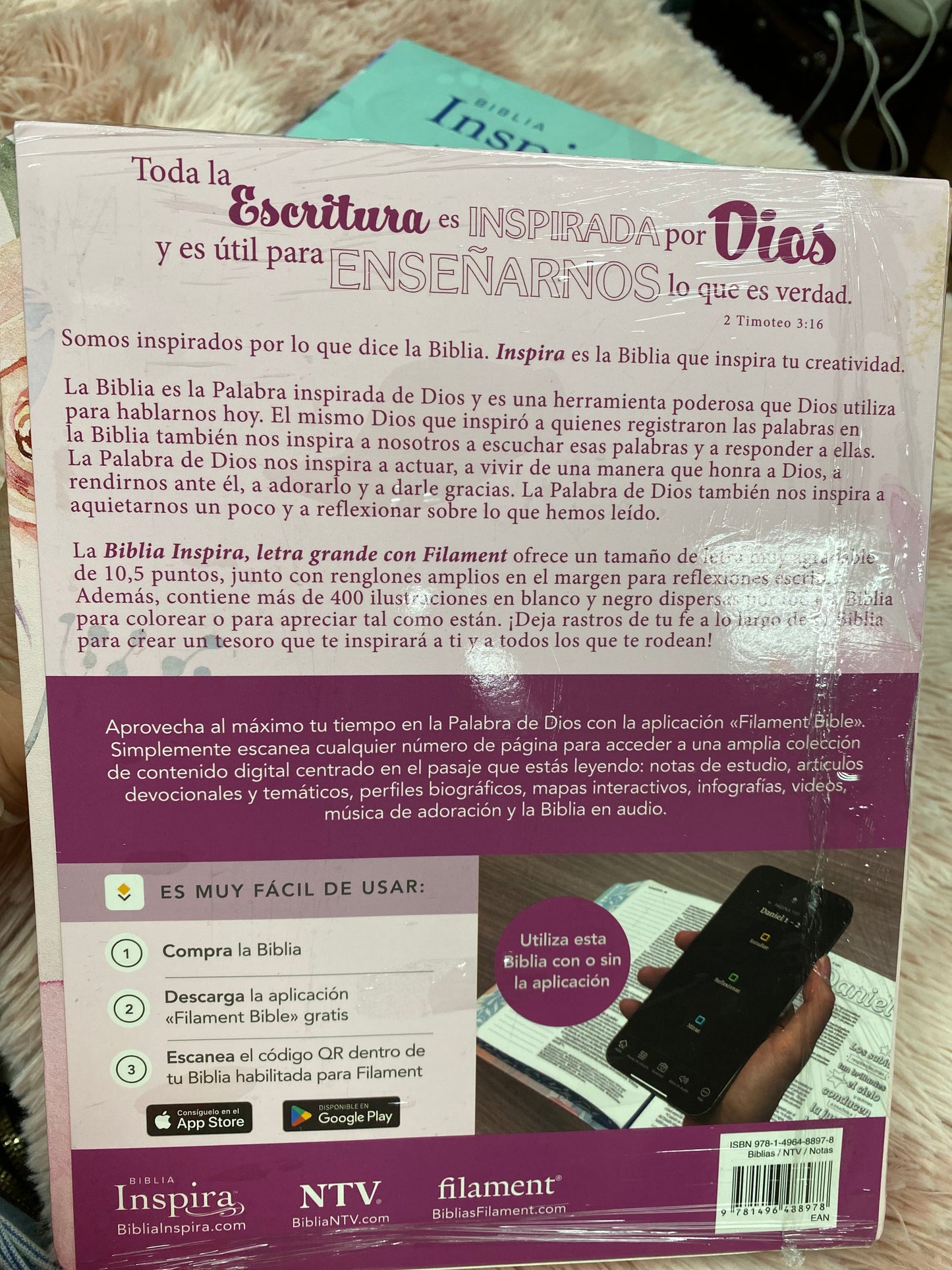 Biblia inspira artística versión NTV de letra grande