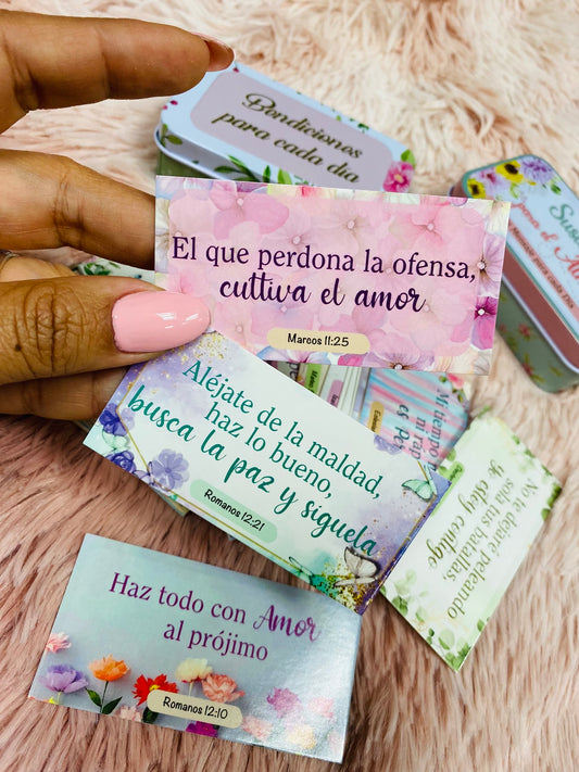 Cajas de promesas bíblicas para dedicar o regalar