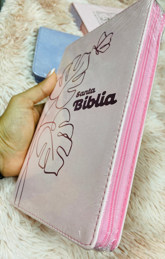 Biblia sirve y lidera letra grande 12 puntos versión RV1960 con cierre canto plateado