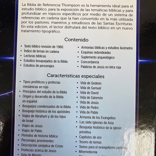 Biblia de estudio Thompson milenio de referencias versión RV1960 en tapa dura