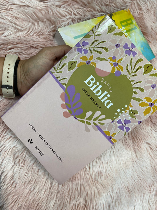 Biblia económica letra grande versión NVI papel delgado oscuro tapa rústica