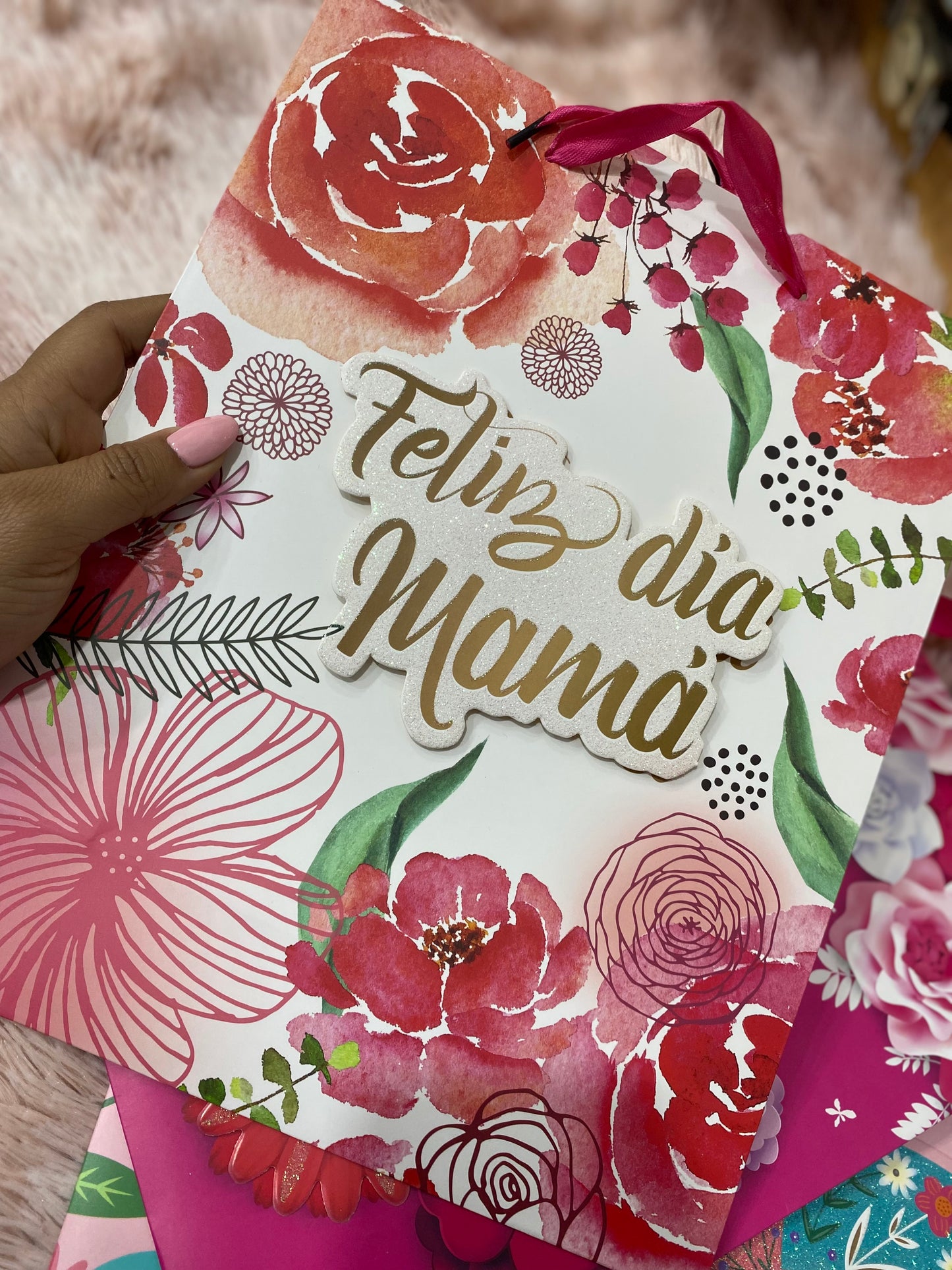 Bolsita de regalo tamaño mediana motivo día de las madres