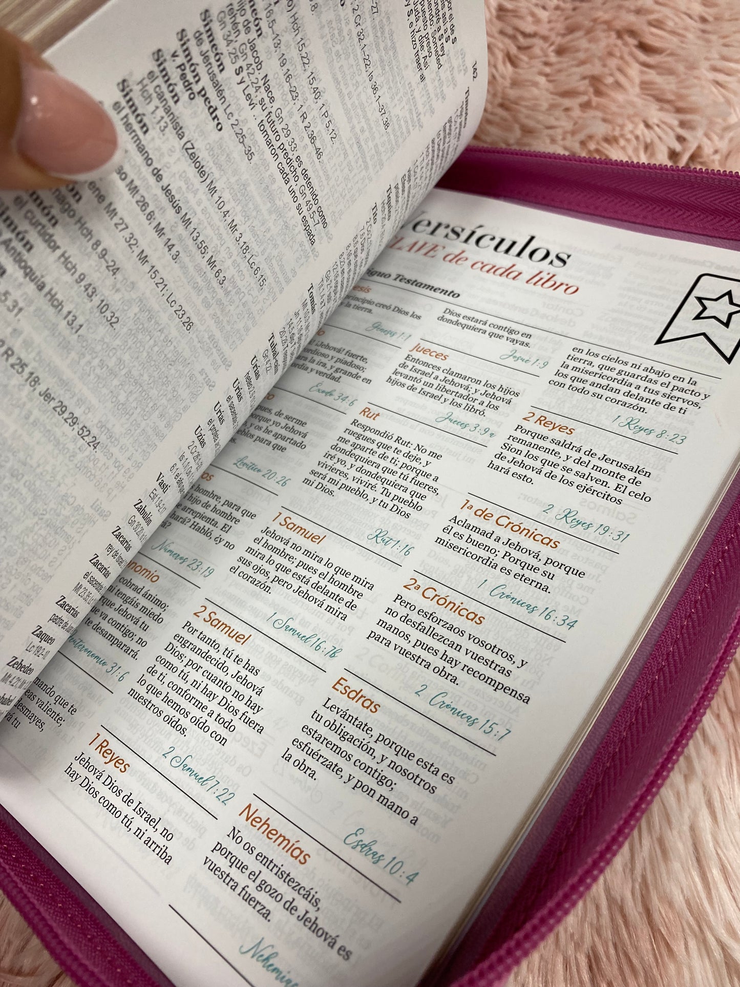 Biblia símil piel letra gigante 14 puntos con cierre y canto dorado versión RV1960 y concordancia