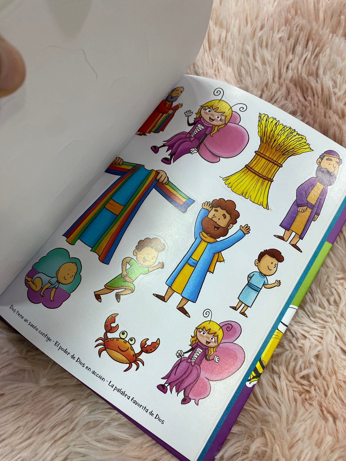 Historias de la súper biblia con stickers e ilustraciones para colorear la biblia