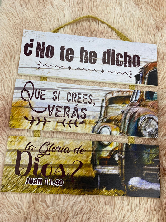 Cuadro con mensajes cristianos