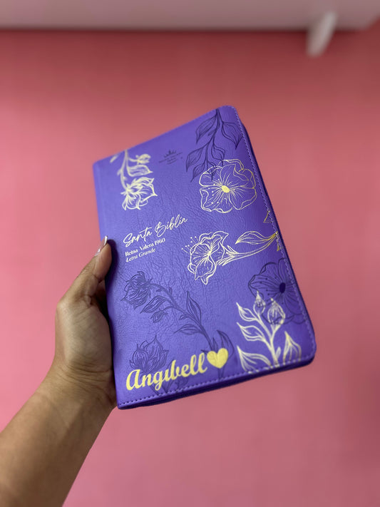 Biblia RV1960 con cierre letra grande 11,5 puntos + personalizado