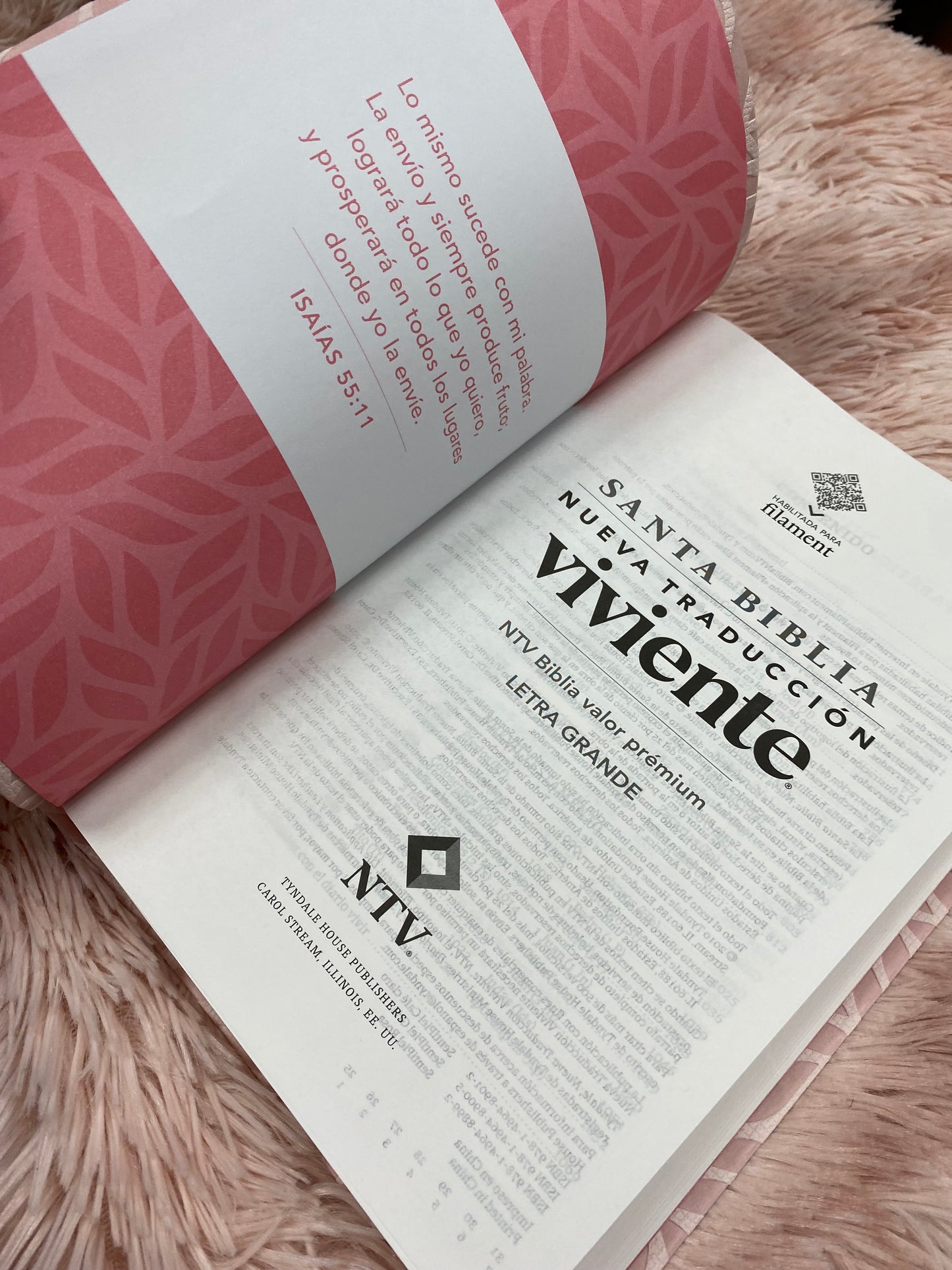 Biblia versión NTV de letra grande en símil piel