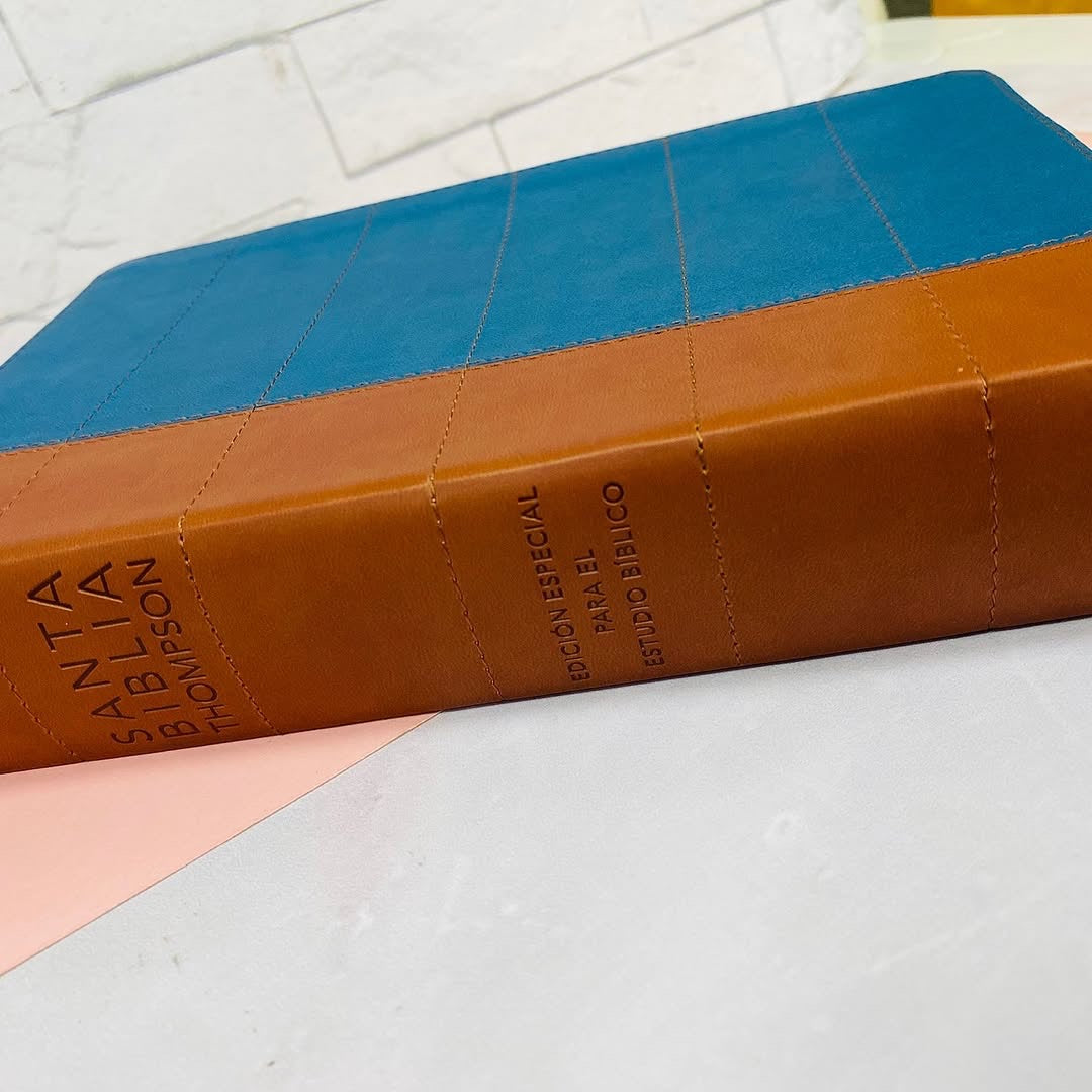 Biblia de estudio Thompson edición especial en símil piel con canto plateado