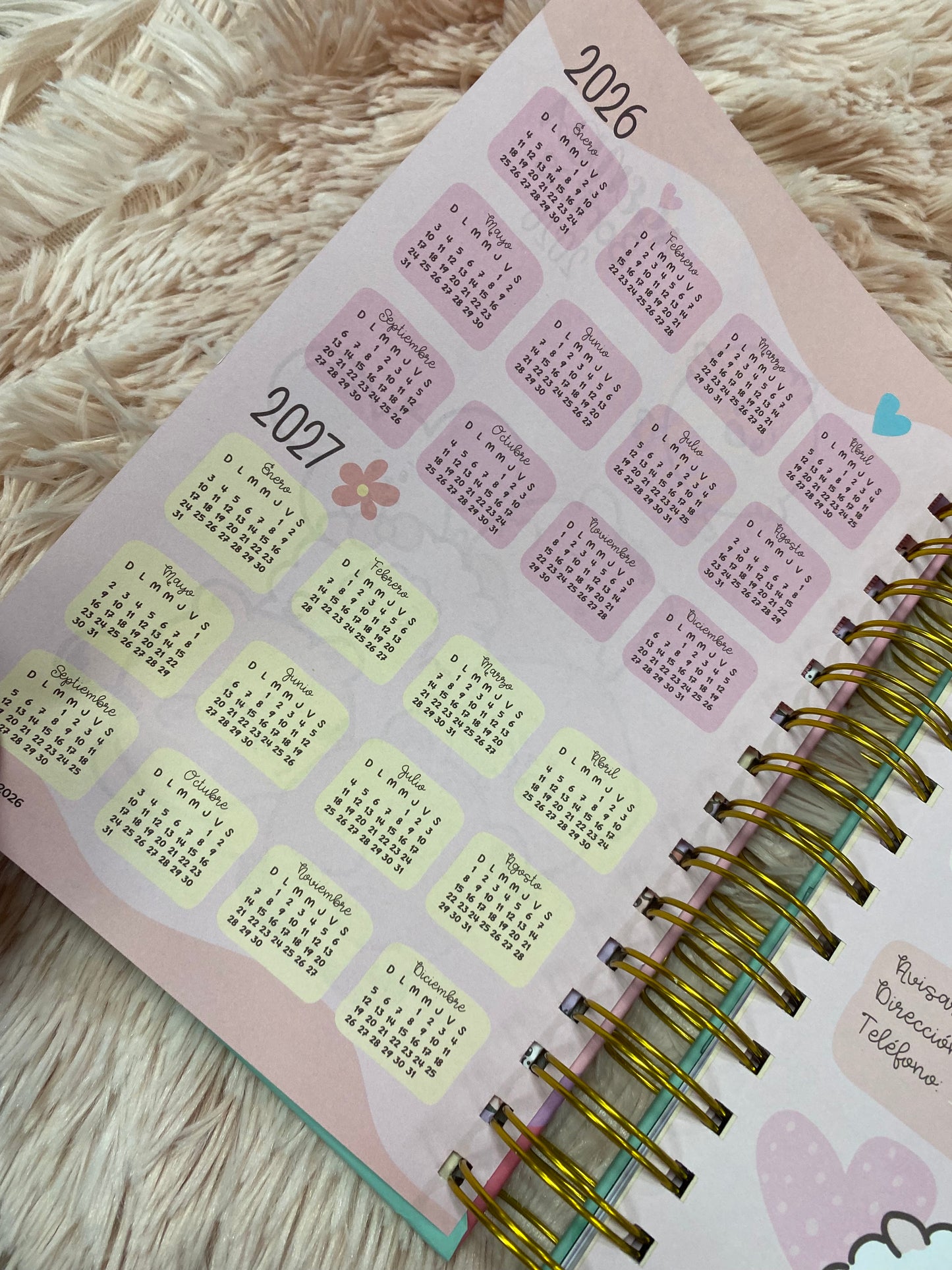 Agendas 2026 - Colección borlitas de espirales