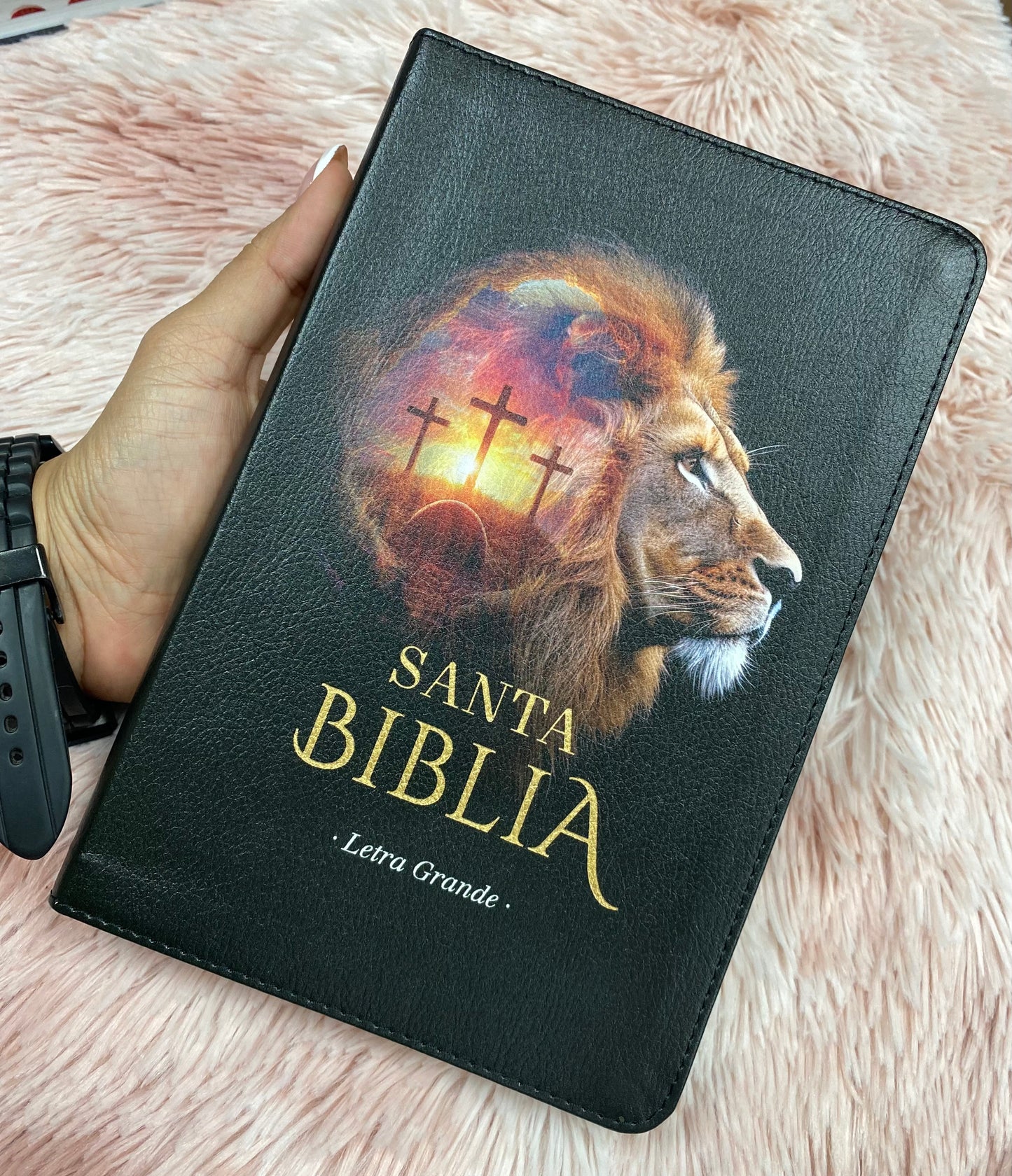 Biblia letra grande 12 puntos tapa flexible versión RV1960 con índice y con concordancia