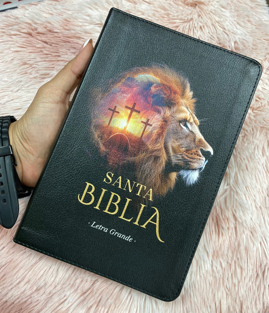 Biblia letra grande 12 puntos tapa flexible versión RV1960 con índice y con concordancia