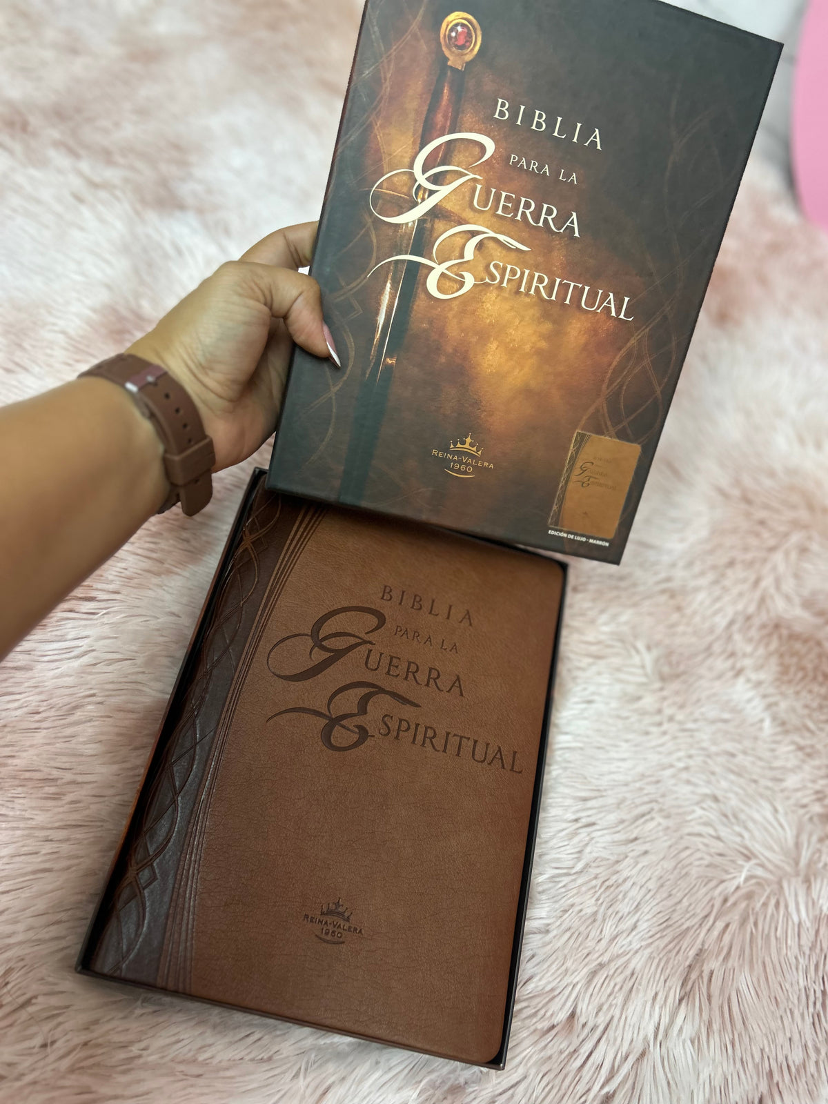 Biblia de estudio para la guerra espiritual en imitación piel de lujo canto dorado versión RV1960