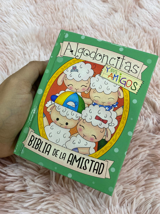 Biblia de la amistad algodoncitas versión RV1960 para niños